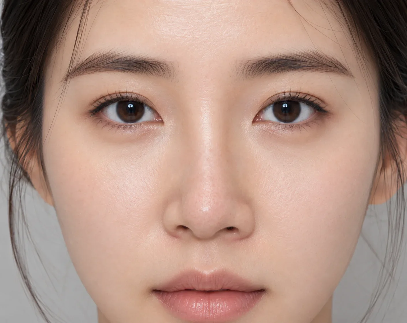 코끝이 변형되고 비대칭이 나타남
